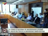Consejo Nacional de Universidades designó el nuevo rector de la Universidad Simón Bolívar