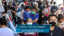 México registra 434 decesos y 7 mil 40 contagios por Covid en 24 horas