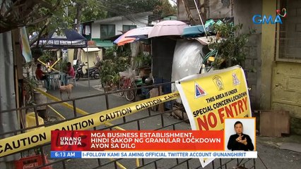 Mga business establishment, hindi sakop ng granular lockdown ayon sa DILG | UB