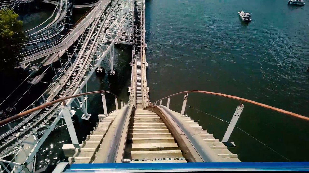 Hoosier Hurricane (Indiana Beach Amusement Park) - Front Row POV Roller Coaster Video