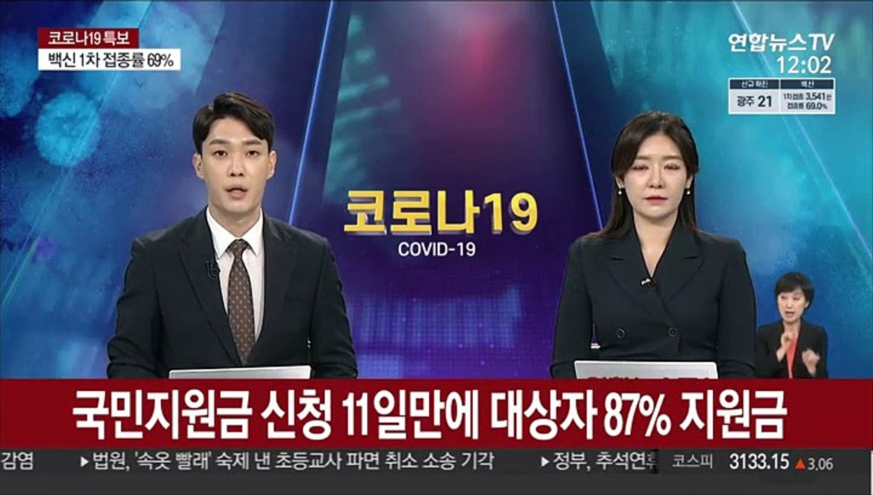 국민지원금 신청 11일만에 대상자 87% 지원금