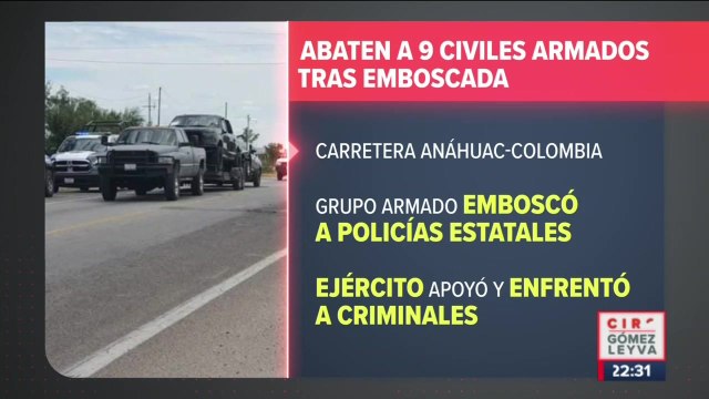 Abaten a 9 civiles armados tras emboscar a policías estatales en Coahuila