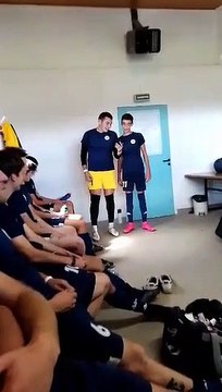 Intronisation en senior de nos jeunes issus de l'école de foot (Charly et Dylan)