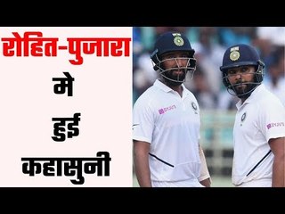 Rohit Sharma abuses Cheteshwar Pujara on the field during 4th day of first Test