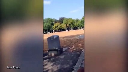 Mezarlıkta esrarengiz görüntü