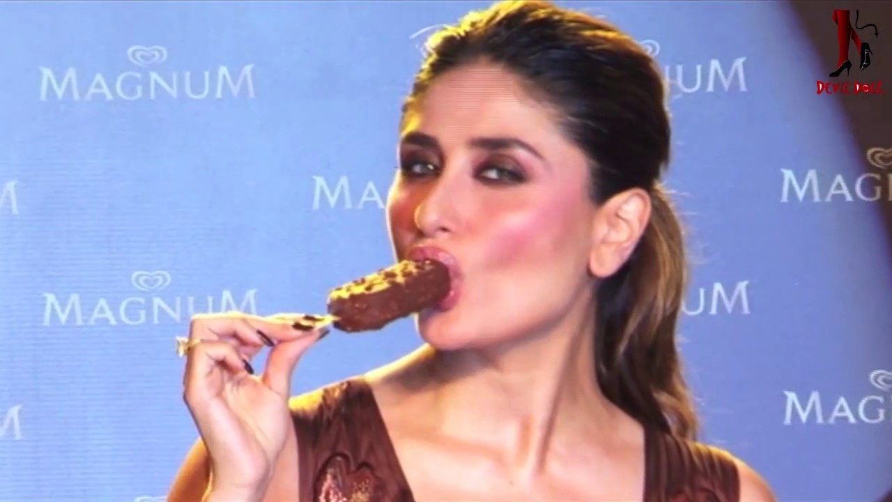 Kareena Kapoor Kiss a Perfect Magnum Stick