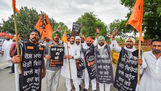 Akali Dal protest in Delhi against farm laws