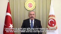 TBMM Başkanı Şentop, Avrasya Medya Forumu'na video mesaj gönderdi