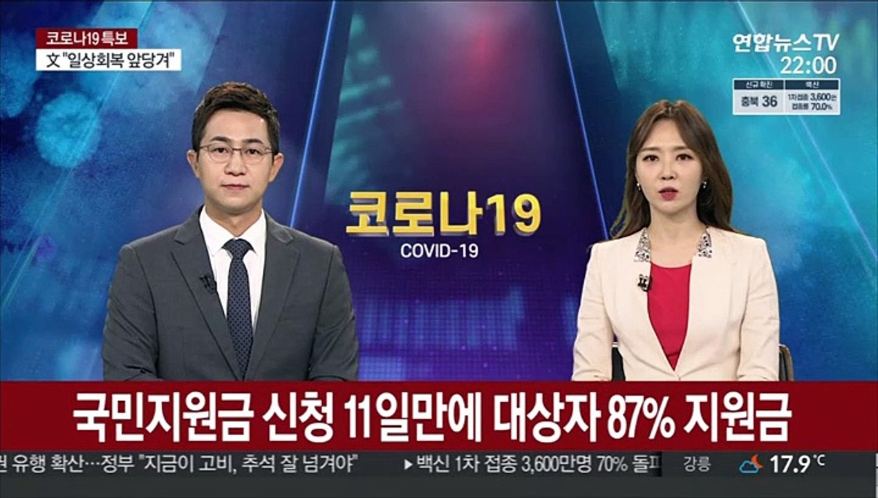 국민지원금 신청 11일만에 대상자 87% 지원금