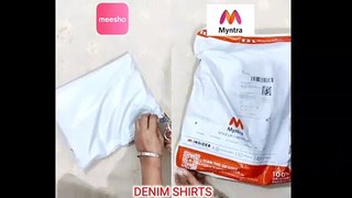 Meesho vs Myntra which one is best  DENIM SHIRTS 
