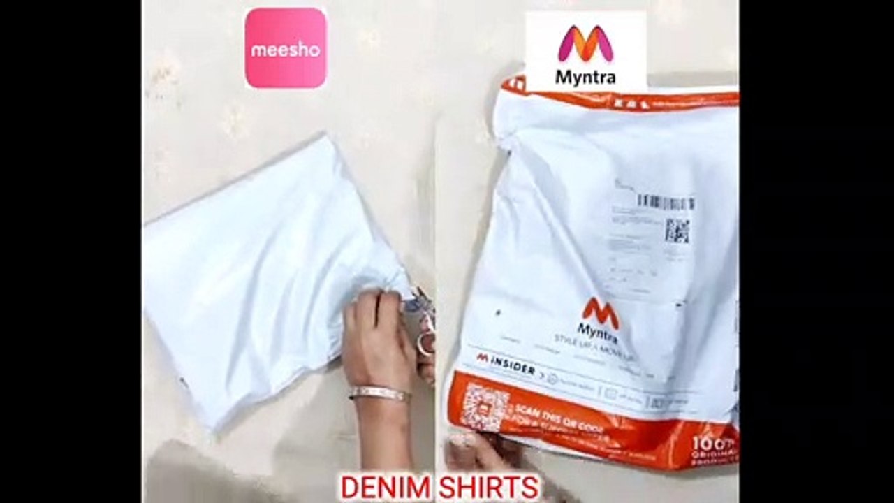 Meesho vs Myntra which one is best  DENIM SHIRTS 