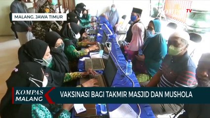 1100 Takmir dan Pengurus Masjid di Malang Ikuti Vaksinasi Covid-19