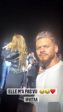 Rayane Bensetti était au concert de Vitaa et Slimane au Palais des Sports, à Paris.
