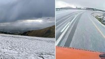 İlk kar Erzurum'a düştü, yollar beyaza büründü