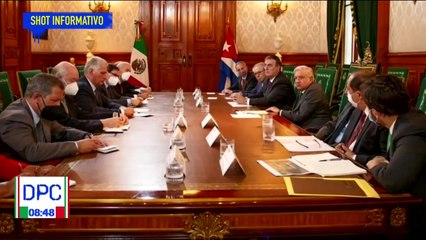 López Obrador se reúne con presidente de Cuba