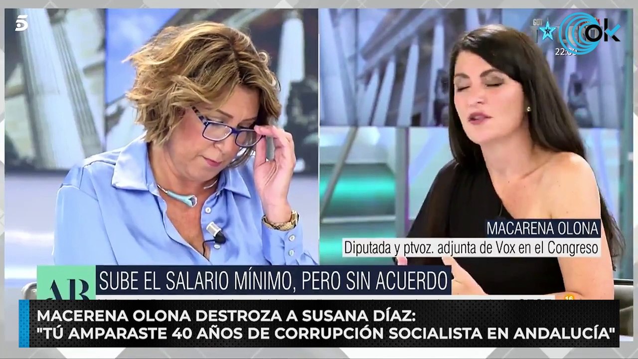 Macerena Olona destroza a Susana Díaz: "Tú amparaste 40 años de corrupción socialista en Andalucía"