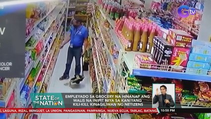 Empleyado sa grocery na hinanap ang walis na inipit niya sa kaniyang kili-kili, kinagiliwan ng netizens | SONA