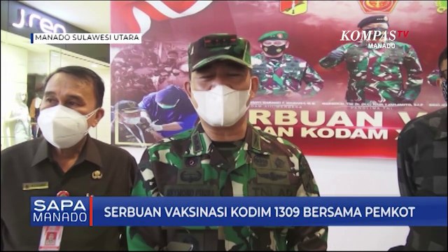 Serbuan Vaksinasi Kodim 1309 Bersama Pemkot Manado