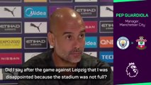 Guardiola refuses to apologise after plea for more fans