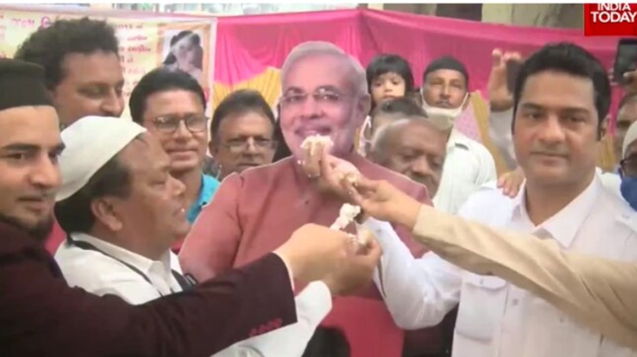 Image of the day: BJP workers celebrate PM Modi's birthday