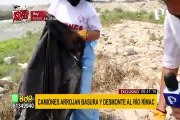 Ate: vecinos ayudan a limpiar el río Rímac