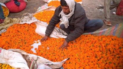How sacred flowers are turned into incense sticks
