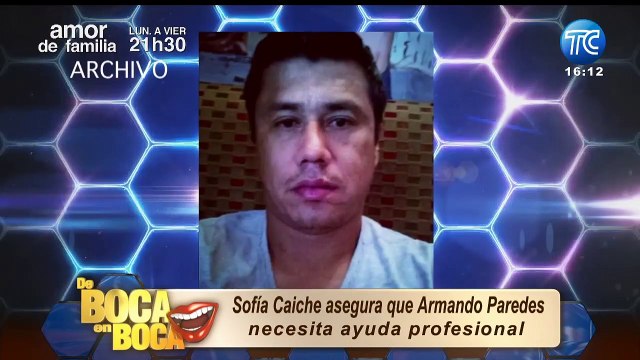 Armando Paredes asegura que Sofía Caiche no le dejó poner su apellido a su hija