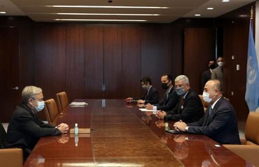 Son Dakika | Bakan Çavuşoğlu, New York'ta BM Genel Sekreteri Guterres ile görüştü