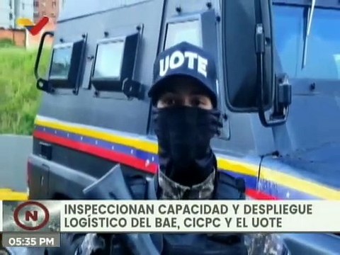 A/J Remigio Ceballos inspecciona la capacidad y despliegue táctico del BAE, UOTE y SEBIN