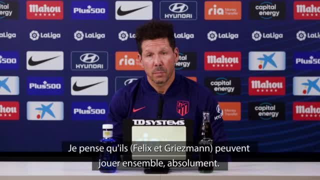 Atlético - Simeone : Joao Felix et Griezmann peuvent jouer ensemble