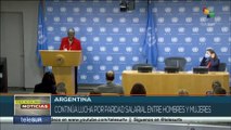 Argentina: Paridad salarial entre hombres y mujeres constituye tema urgente para el gobierno