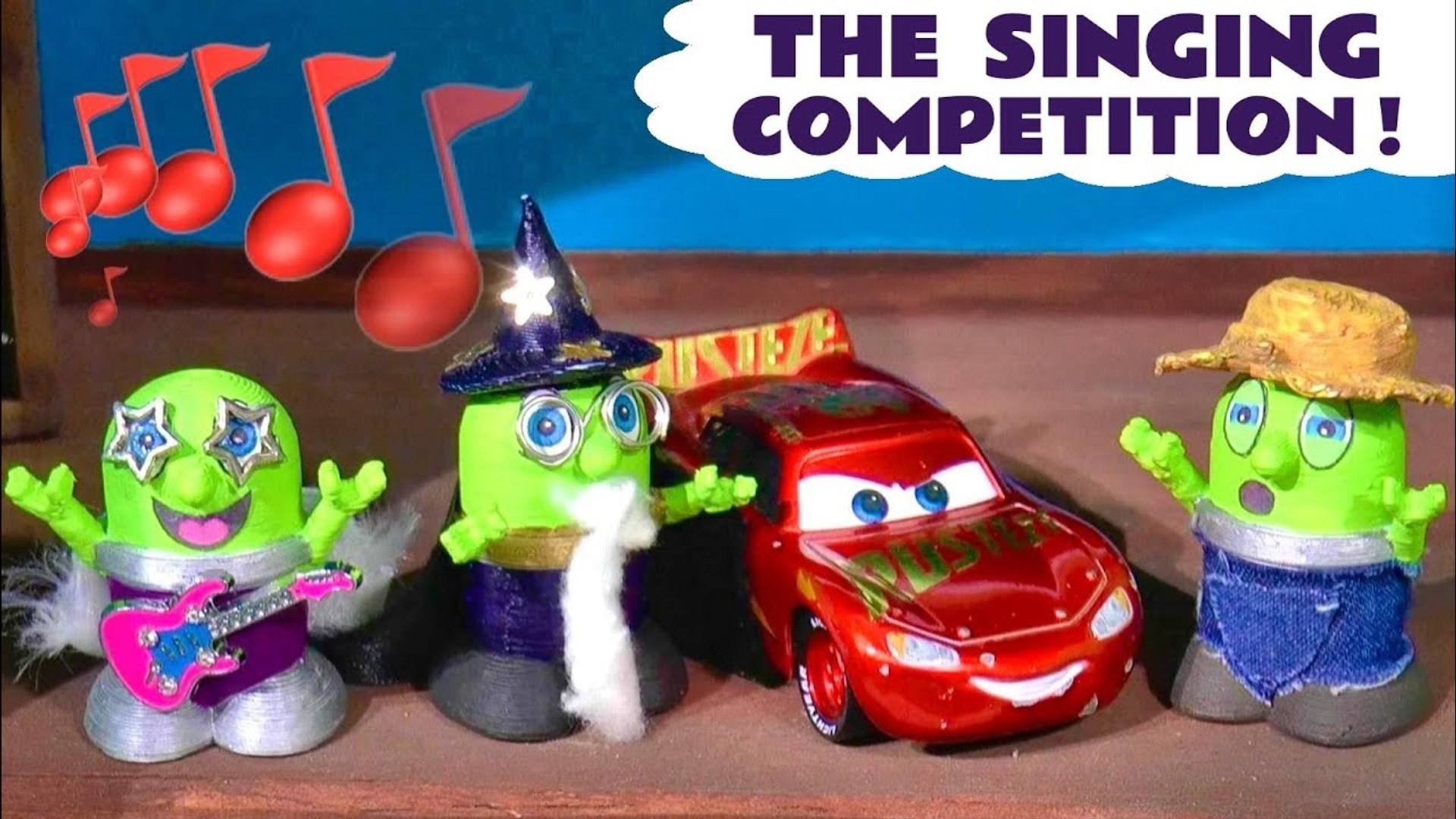 ⁣Funlings Toys Story with Pixar Cars Lightning McQueen in Singing Competition Stop Motion Animation F