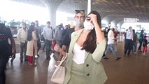 मुंबई एयरपोर्ट पर बड़े ही शानदार अंदाज में स्पॉट हुईं नोरा फतेही - NORA FATEHI SPOTTED AT AIRPORT DEPARTURE