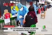 Encuesta DATUM: el 46% de peruanos rechaza la gestión de Pedro Castillo
