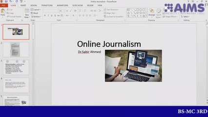 SUBJECT  ONLINE JOURNALISM  SESSION 1