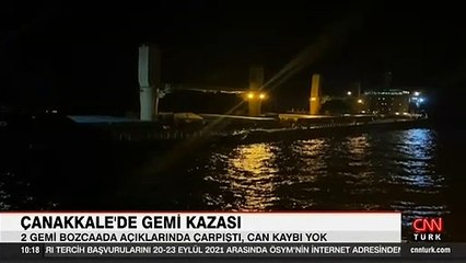 Bozcaada açıklarında gemi kazası