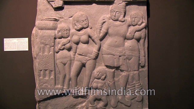 Panel depicting King Ashoka, Replica of Satvahana Period c.2nd-3rd Cent. CE