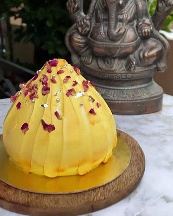 Beautifull and Tasty Modak Cake ❤️! Sharma ji food tour # shorts#food #shorts #home