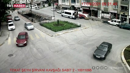 Tokat'ta dereye uçan otomobilin görüntüleri ortaya çıktı