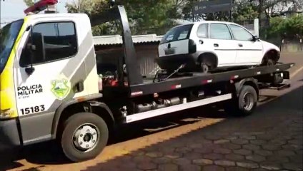 Corsa com registro de furto é encontrado pela PM na Comunidade de São Brás