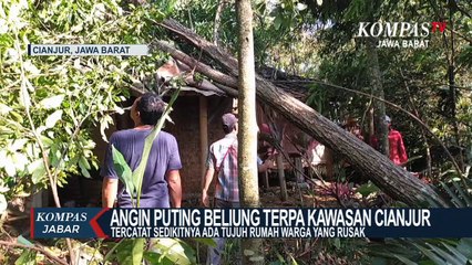 Angin Puting Beliung ngamuk Di Cianjur