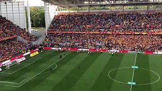 RC Lens Fans stormed the pitch to confront Lille fans at halftime of Lens vs Lille