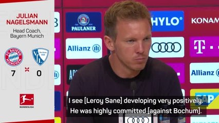 Video herunterladen: Let Leroy play - Nagelsmann praises 'full throttle' Sane