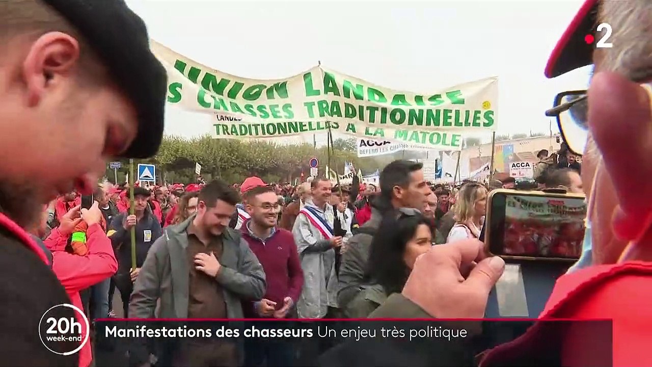 Manifestation : 40 000 chasseurs défilent contre l'interdiction des chasses traditionnelles