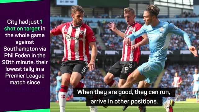 Guardiola dismisses striker issue after one shot on target against Southampton