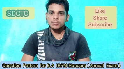 IRPM / LSW / PMIR Honours Question Pattern for Annual Examination