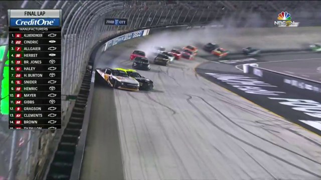 NASCAR XFINITY SERIES Bristol 2021 Overtime Battle Win Epic Crazy Finish Allmendinger Cindric