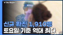 코로나19 신규확진 1,910명...토요일 발생 기준 역대 '최다' / YTN