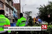 Camión fuera de control impacta viviendas en el Callao