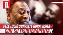 Pelé lució sonriente durante sesión de fisioterapia en hospital